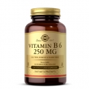 솔가 비타민 B6 250mg  100 베지캡슐 , Solgar Vitamin B6 250mg 100 Veggie Capsules